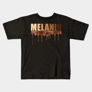 Melanin Shades Chocolate Black Pride Gift Kids T-Shirt